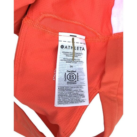 Athleta Alicia Keys Elation Sports Bra D-DD Orange Womens Size 3x New - Picture 5 of 5